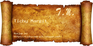 Tichy Margit névjegykártya